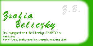 zsofia beliczky business card